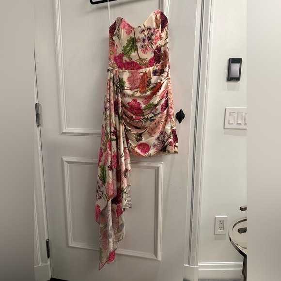 🌺💗Katie May Floral Draping Mini Dress - size XS - never worn!🩷🌺NWOT - Picture 3 of 7